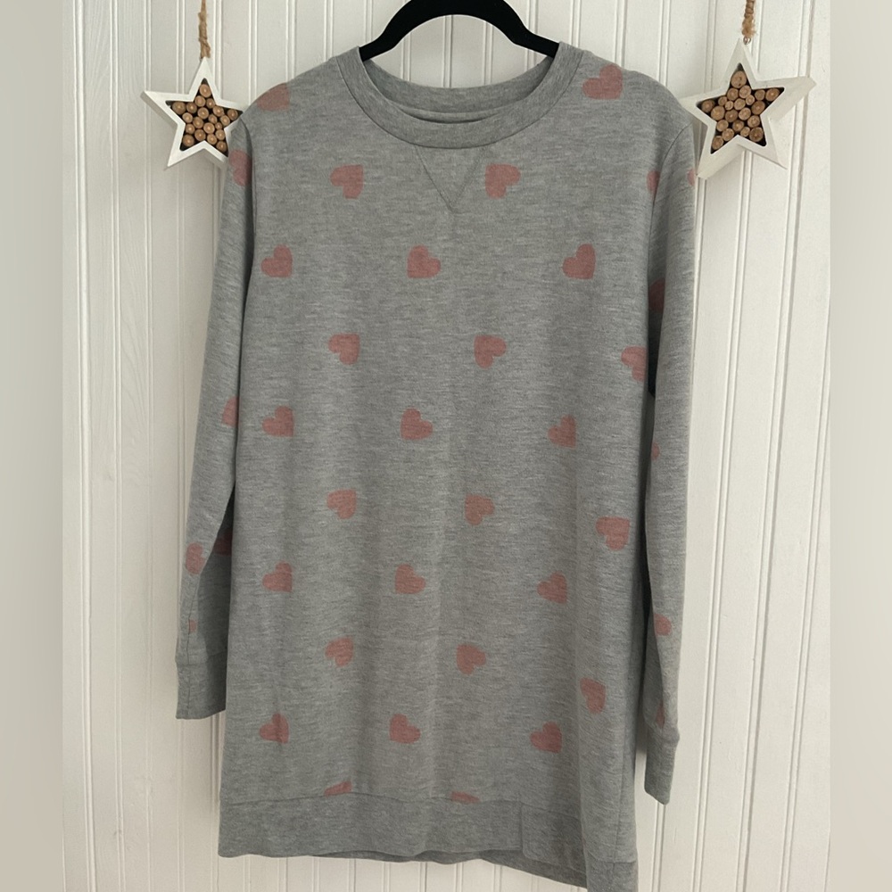 Gray🧡Heart Patterned Women's Robe